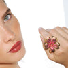 Anillo Flor Malva - Pintado
