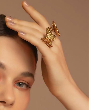 Anillo Mini Mariposa Atardecer