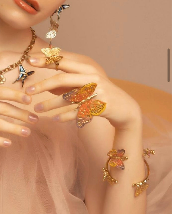 Pulsera Mariposa Atardecer - Pintado