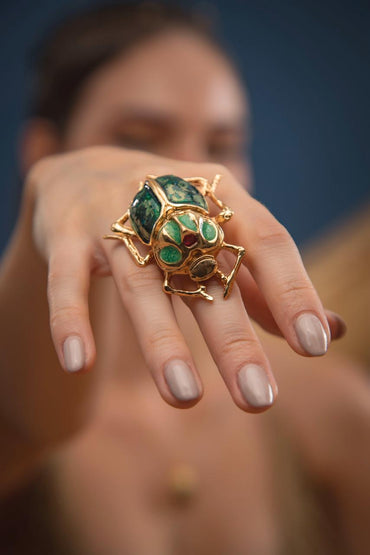 Anillo Maxi Escarabajo Egipcio