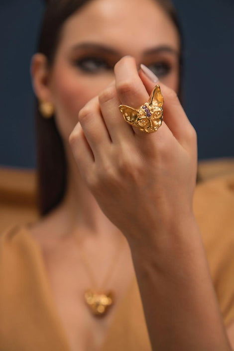 Anillo Mini Gato Egipcio