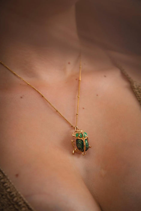 Collar Escarabajo Egipcio