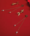 Back Earring Pez Perla - Oro